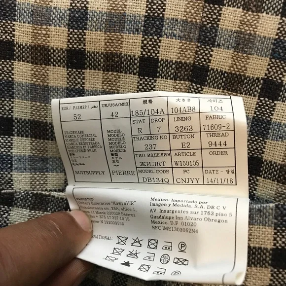 Suitsupply Silk-Linen-wool Double-breasted waistcoat US/UK42R - Picture 4 of 8